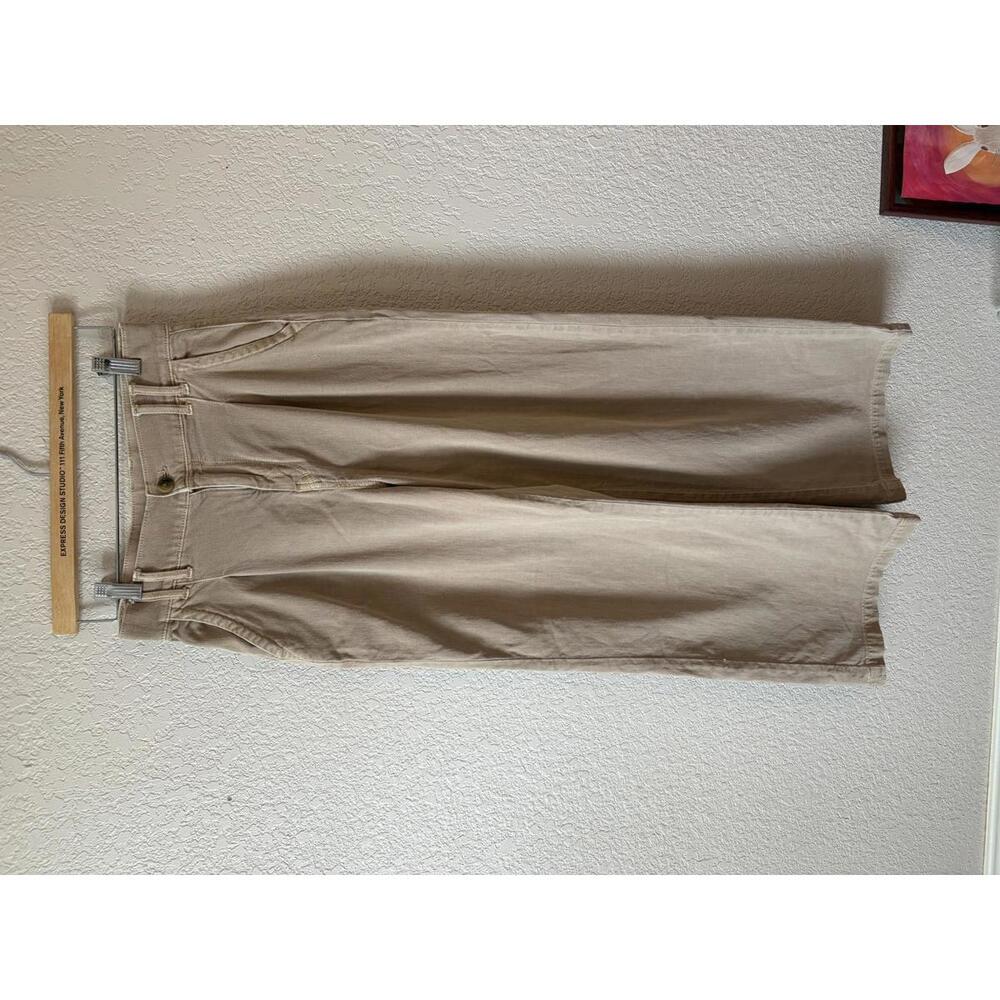 American Eagle Wide Leg Ultra High Rise Stretch Pant Size Zero 0 Tan